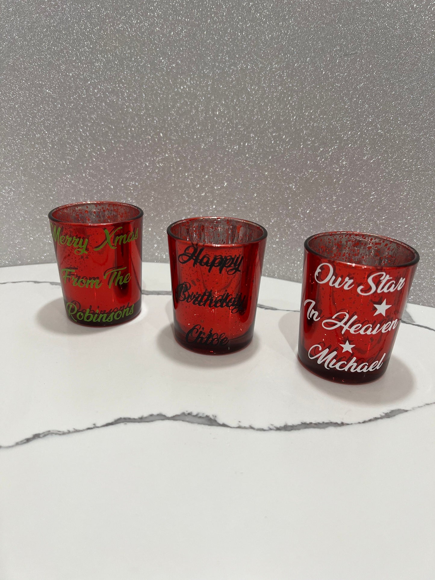 Personalised T-Light holder Gift Special Occasion Memorial Easter Mothers Day Fathers Day Christmas Presents