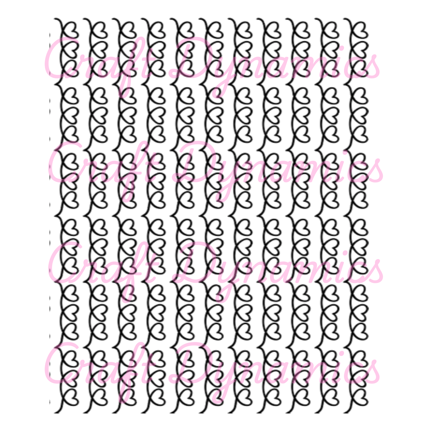 Hearts #3 - A4 Sheet