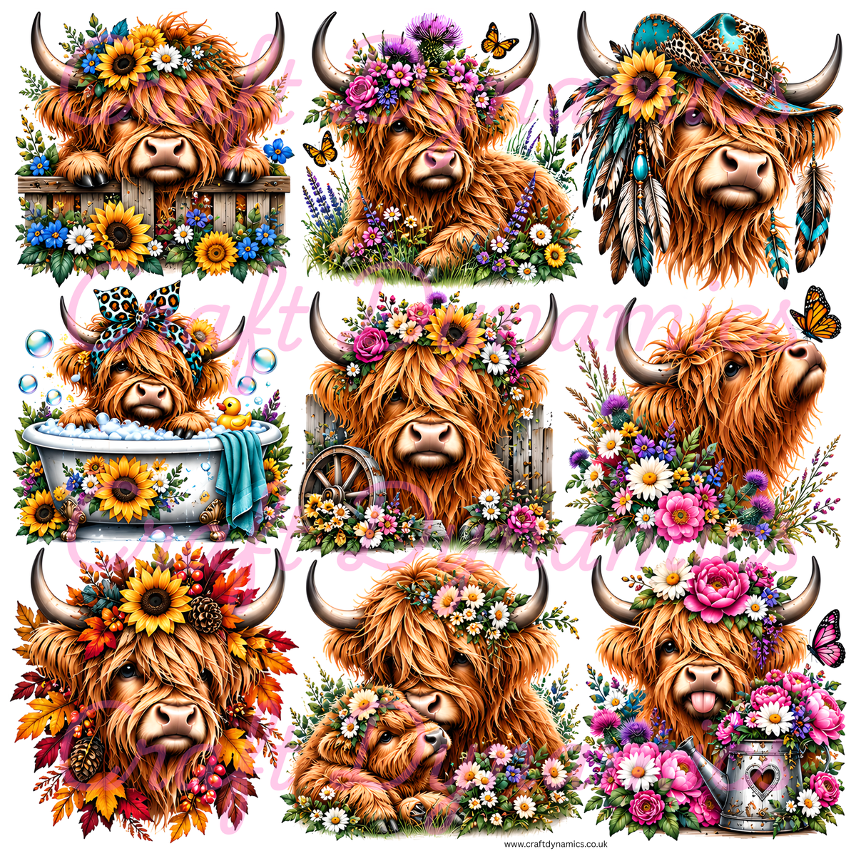 UVDTF Decal Sheet – Ready to Apply Transfers - Cute Boho