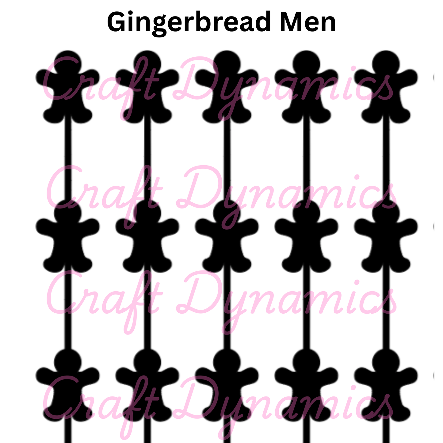 Gingerbread Men - A4 Sheet