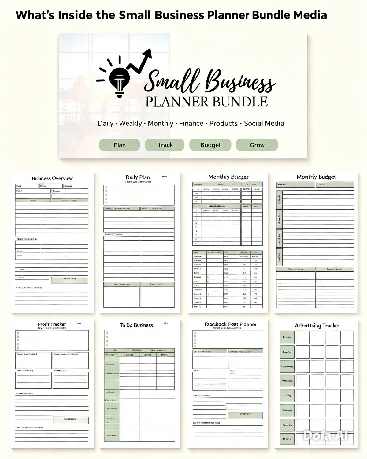 Small Business Planner | Printable Business Planner | Small Business Organizer | Business Finance & Goal Planner | Digital Download