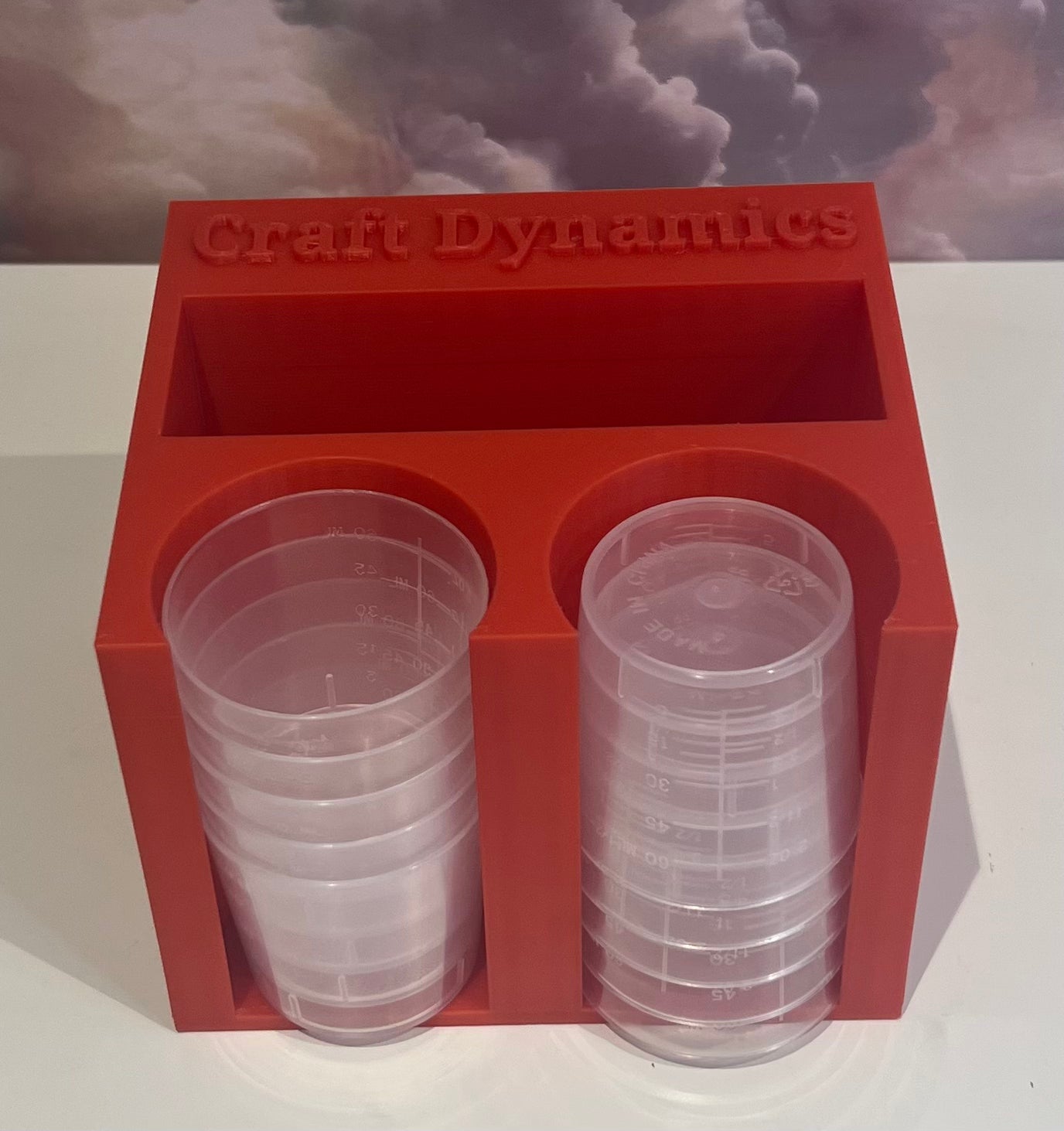 Compact 3D Printed Resin Pot holder with Built-In Stick & Desk Organiser