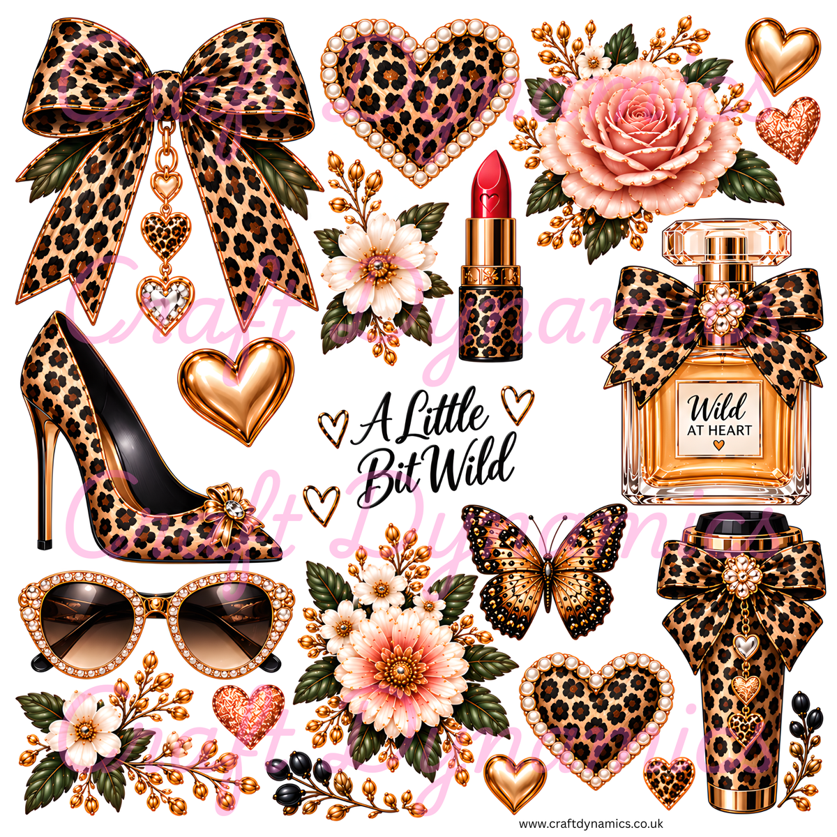 UVDTF Decal Sheet – Ready to Apply Transfers - Luxury Leopard Glam
