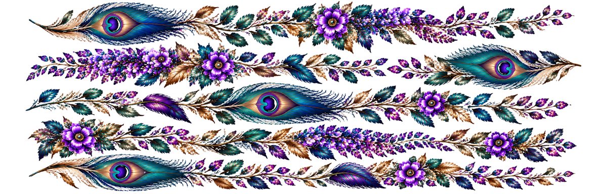 Mini UVDTF Decal Sheet – Ready to Apply Transfers - Mini Peacock Danglers