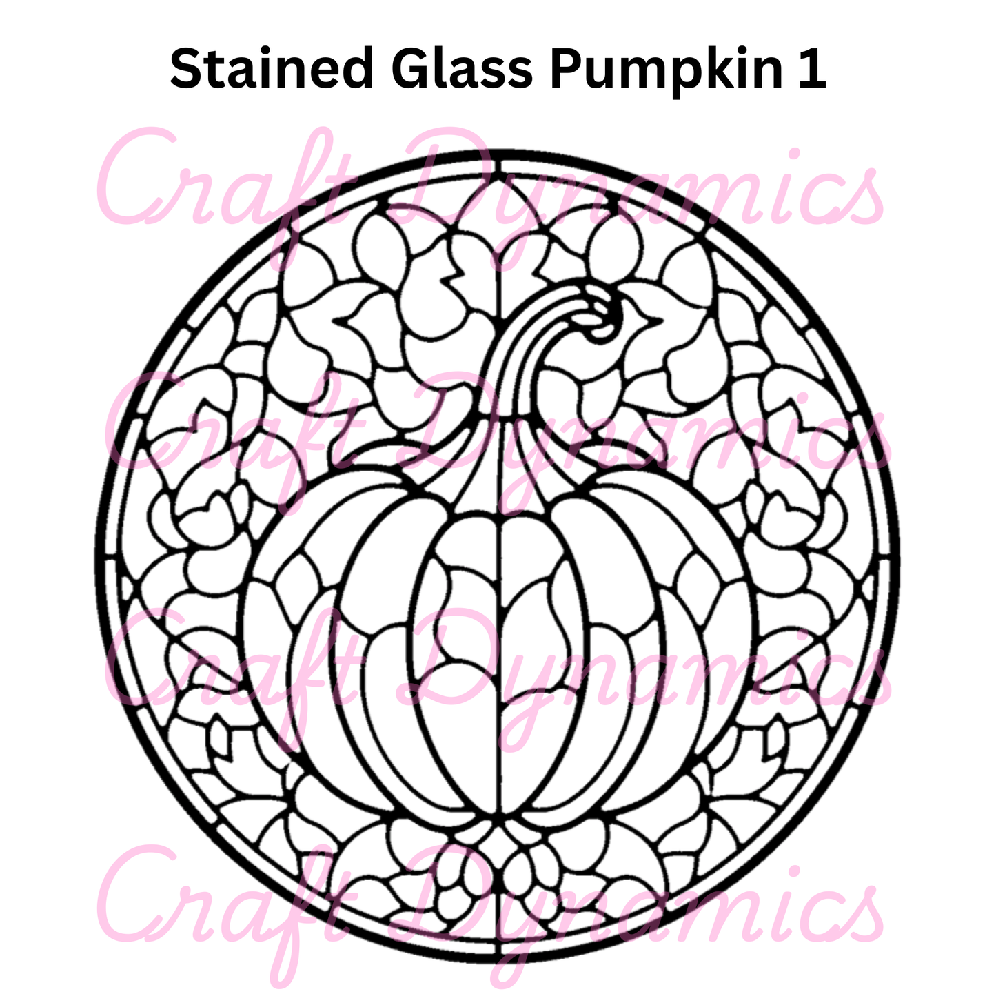 Stained Glass Pumpkin 1