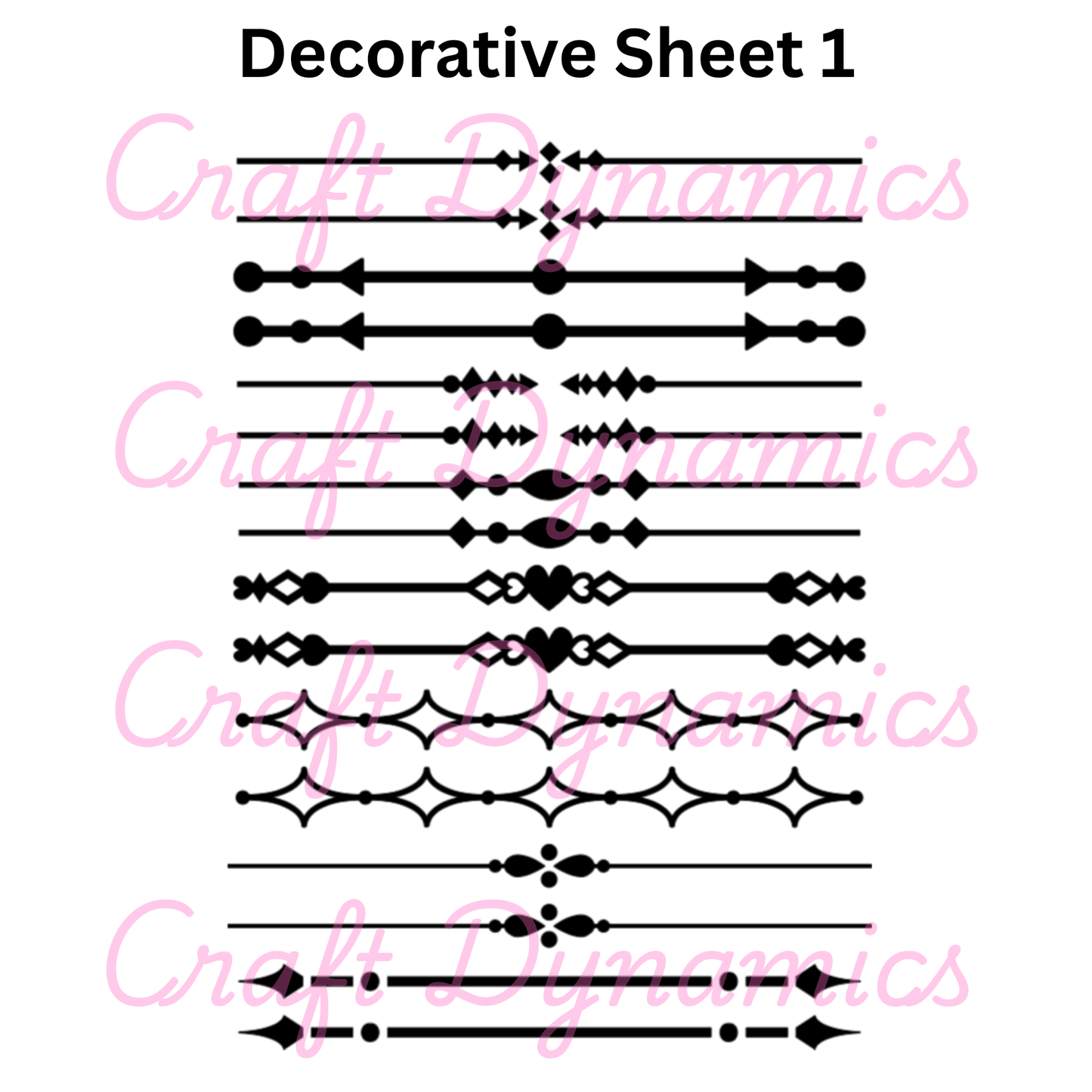 Decorative Mixed Sheet 1 - A4 Sheet