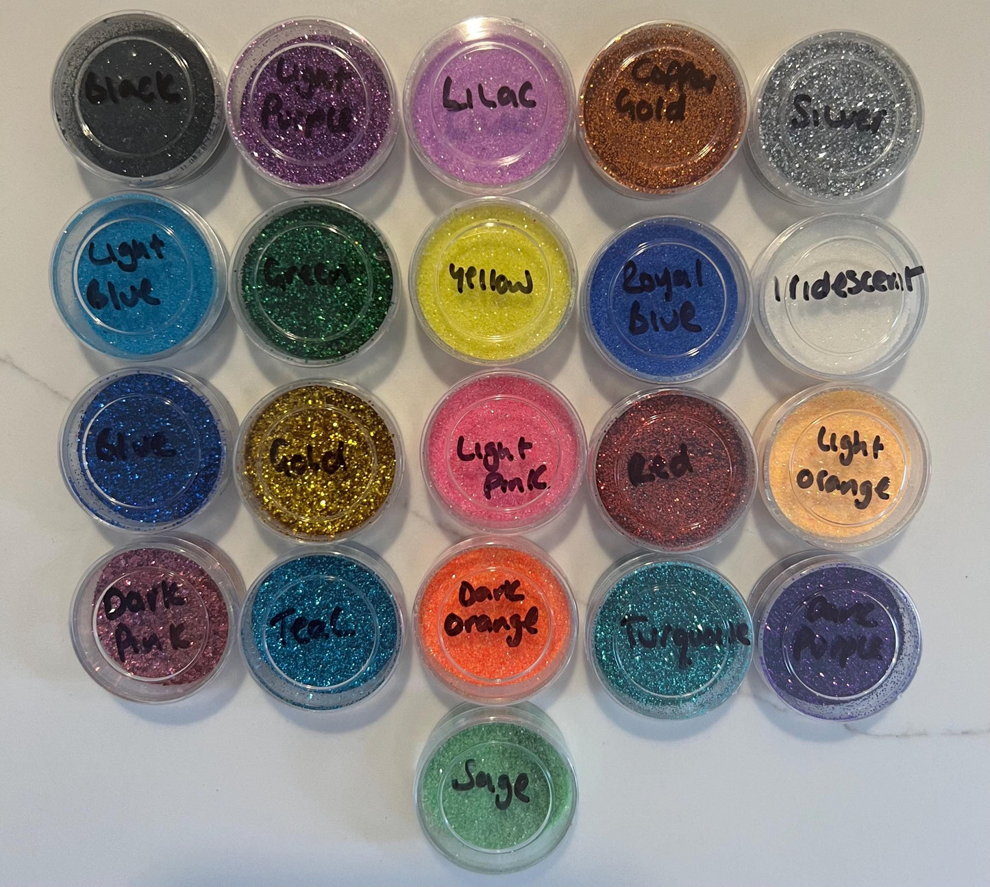 Personalised glitter filled Plastic Christmas Baubles secret Santa Christmas gifts decoration