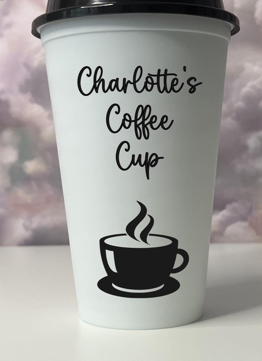 Personalised Hot Cup Reusable Travel mug custom design coffee cup secret Santa Baby Shower Birthday gift
