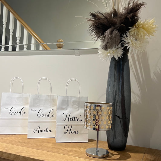 Personalised Team Bride Hen Party Gift Bags Team Bride Party Bags Goody Bags Bridesmaid Gift Bags Bridal Party Bags Customised Gift Bags