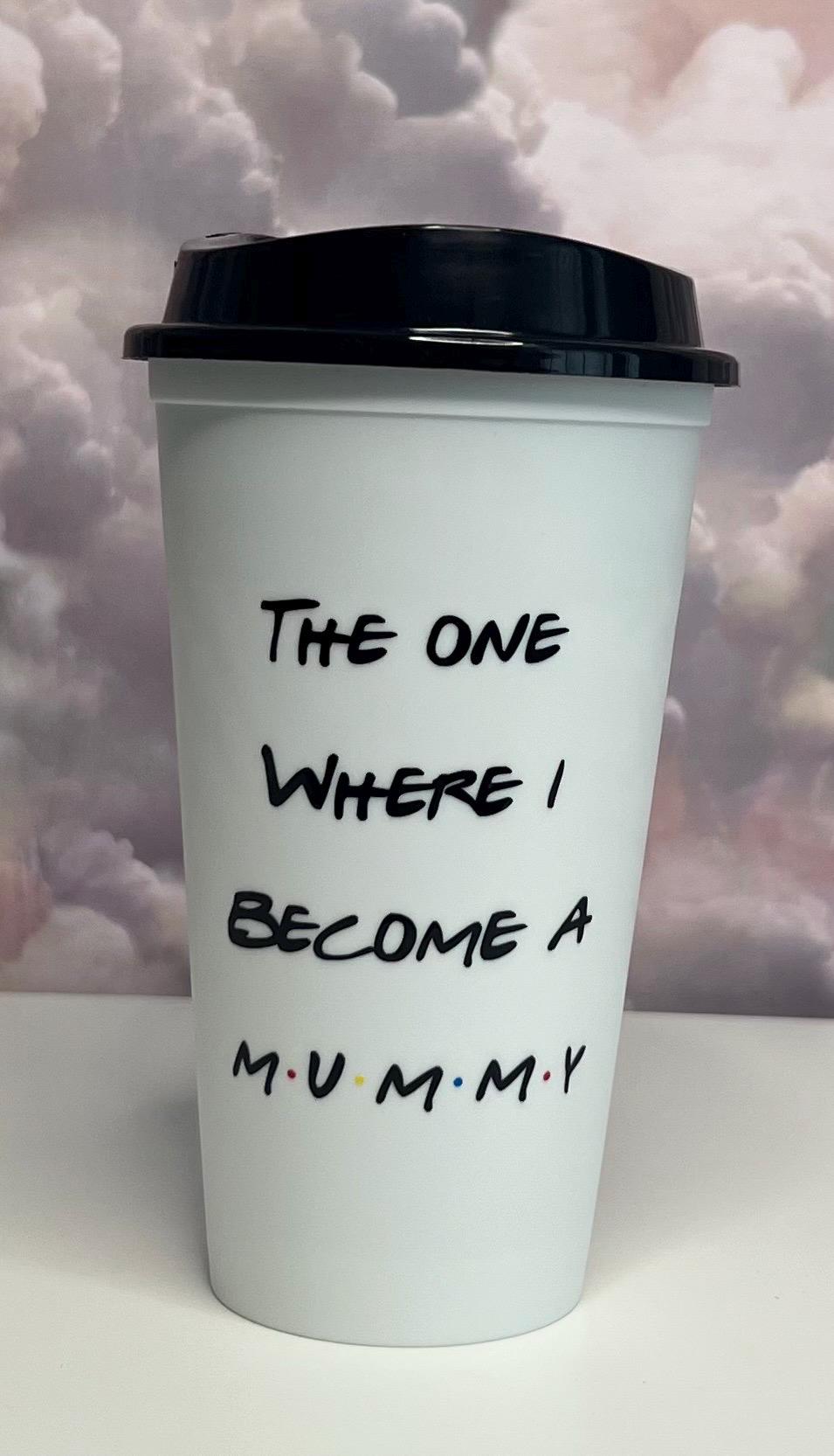 Personalised Hot Cup Reusable Travel mug custom design coffee cup secret Santa Baby Shower Birthday gift