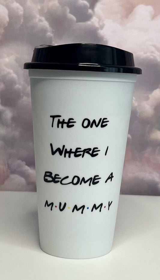 Personalised Hot Cup Reusable Travel mug custom design coffee cup secret Santa Baby Shower Birthday gift