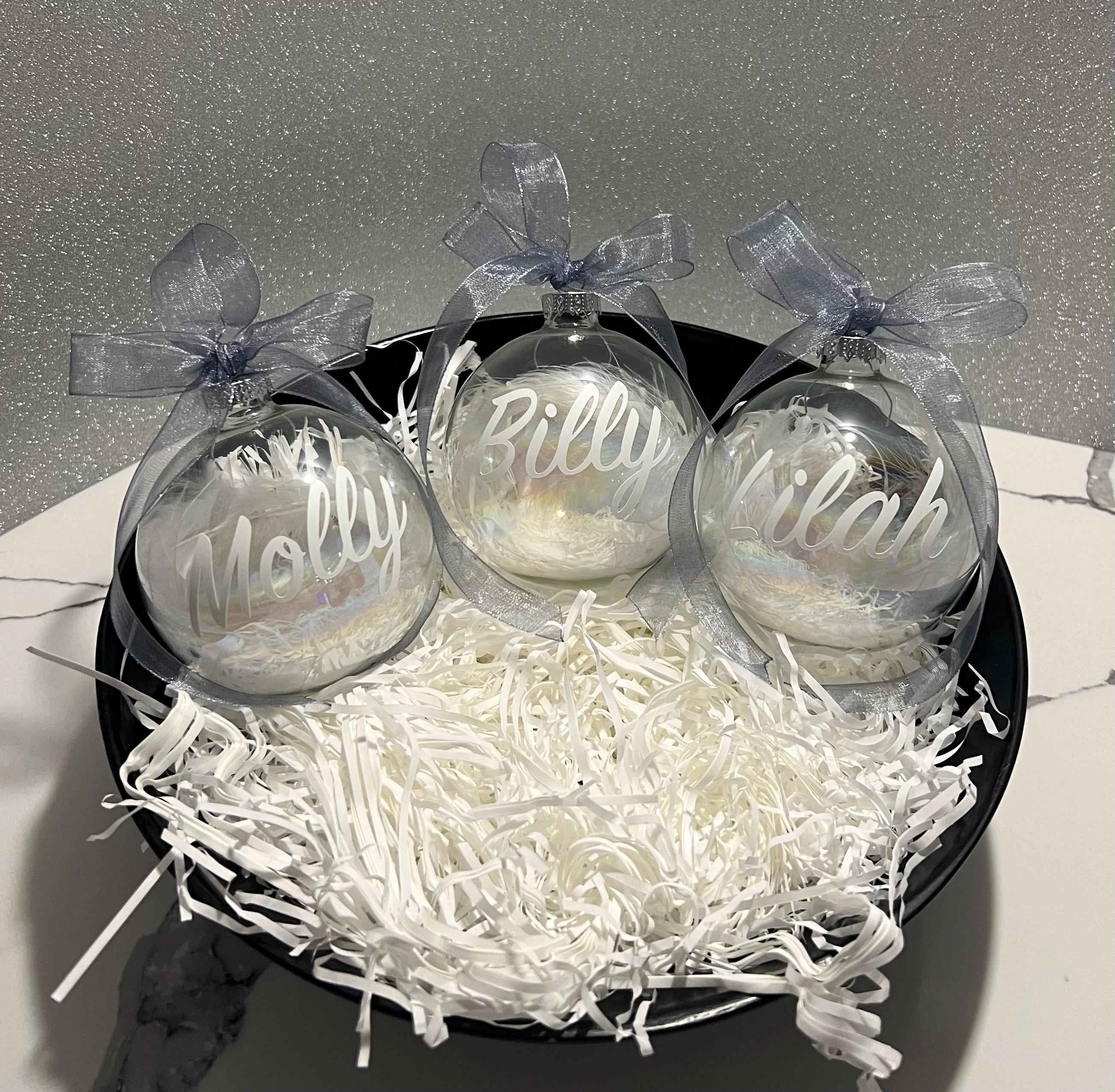 Personalised Plastic Christmas Baubles secret Santa Christmas gifts decoration