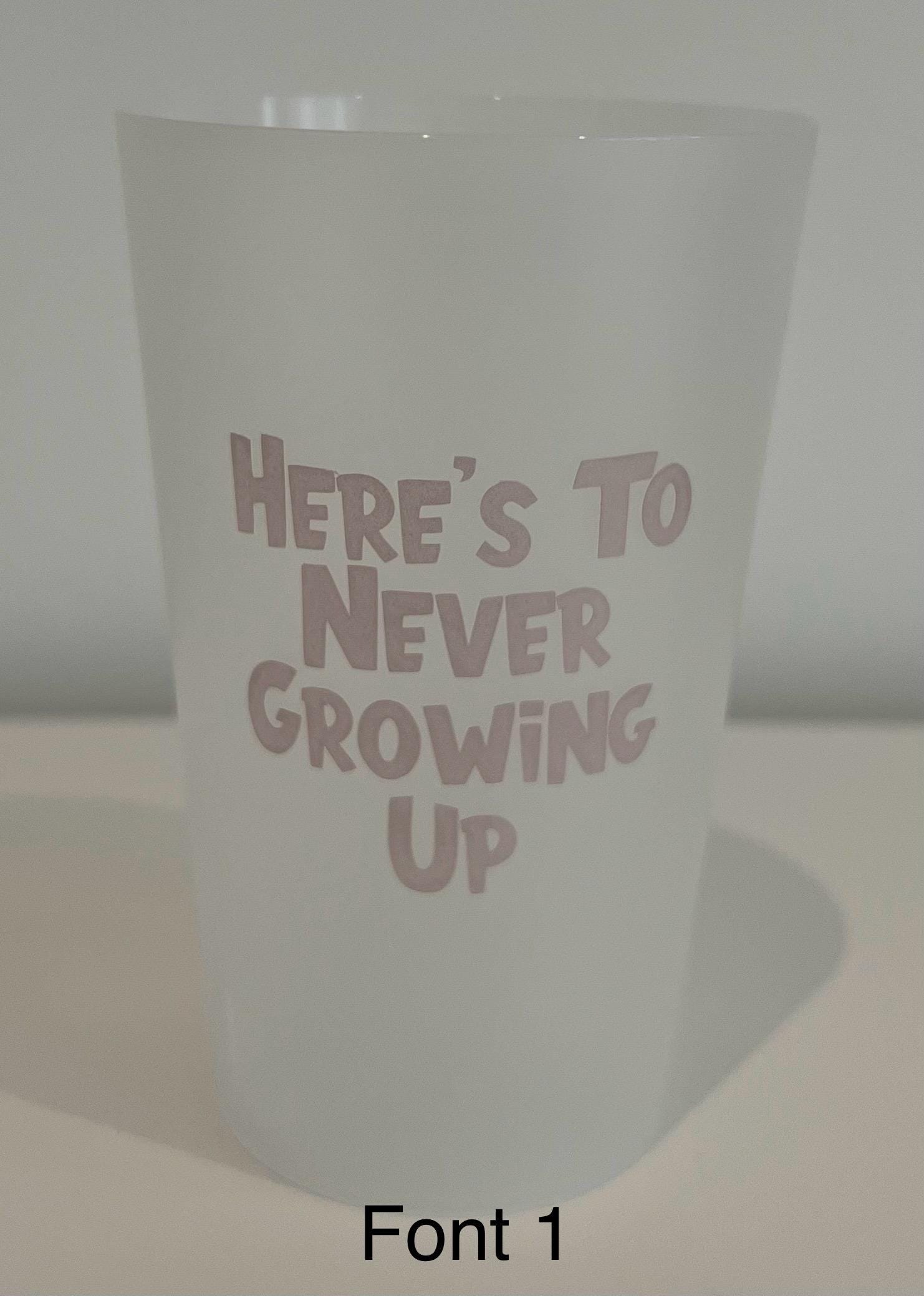 Personalised Plastic Frosted Cup 300ml / 500ml Special Occasion Birthday Celebration Hen Party Wedding stag do