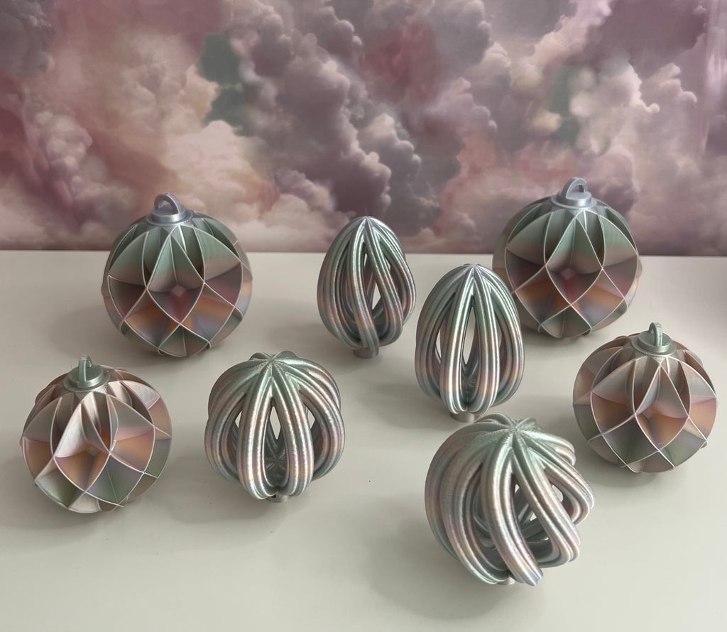 3D Printed Christmas baubles