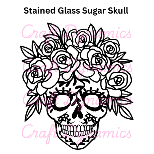 Stained Glass Sugar Skull