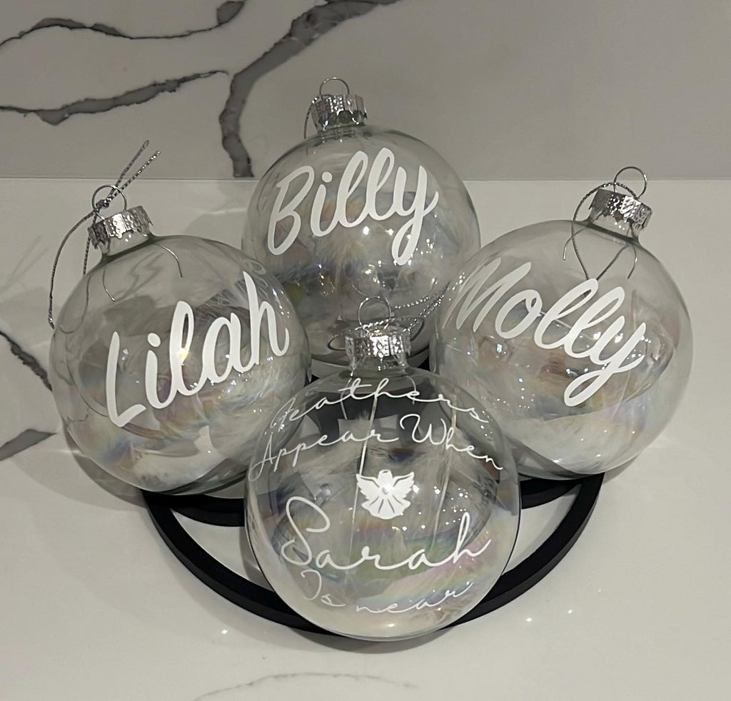 Personalised Plastic Christmas Baubles secret Santa Christmas gifts decoration