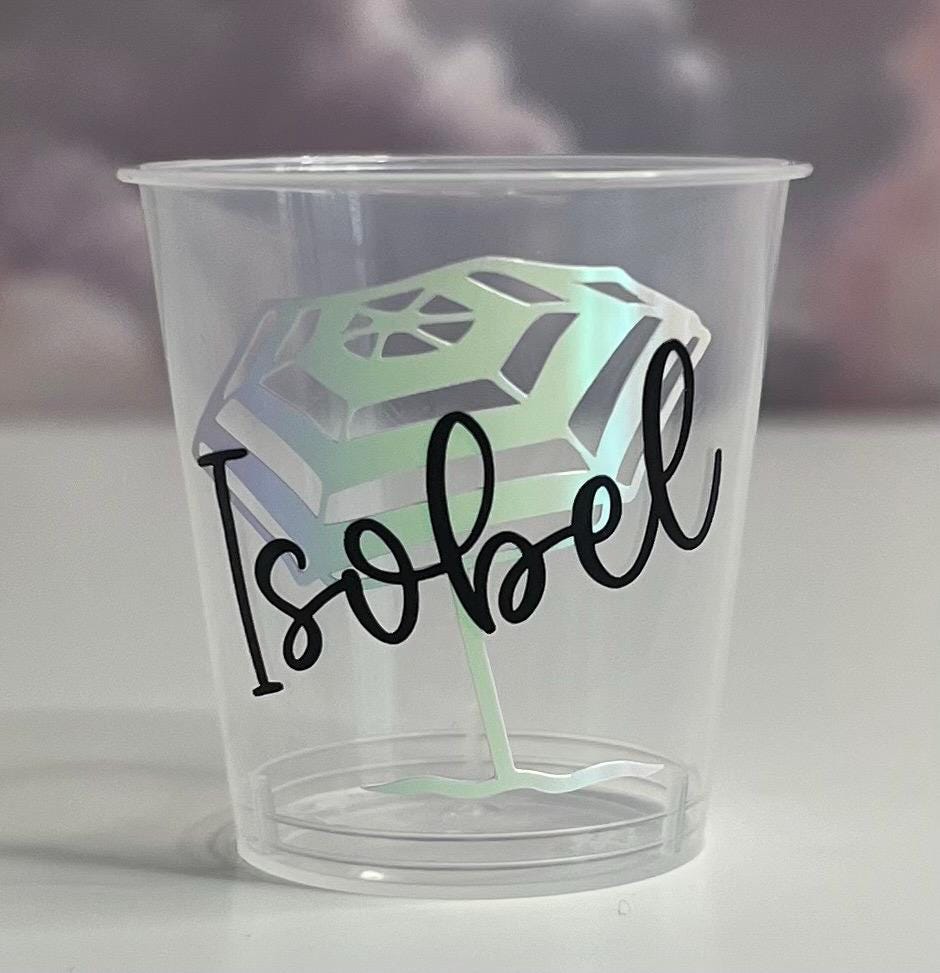 Personalised Plastic Shot Glasses Holidays Hen Party Getaway Gifts Favours