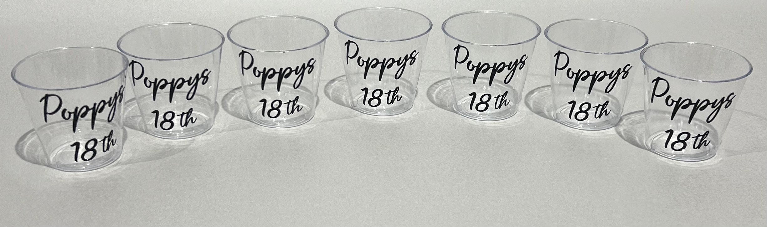 Personalised Plastic Shot Glasses Birthday milestone Hen Party Bride tribe I Do Crew Hen Night special occasion