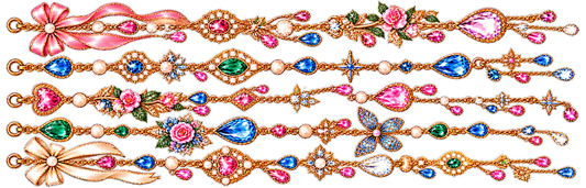 Mini UVDTF Decal Sheet – Ready to Apply Transfers - Mini Sparkly Danglers