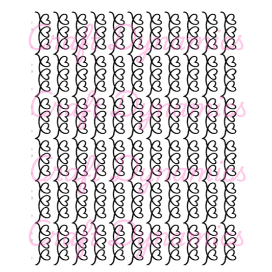 Hearts #3 - A4 Sheet