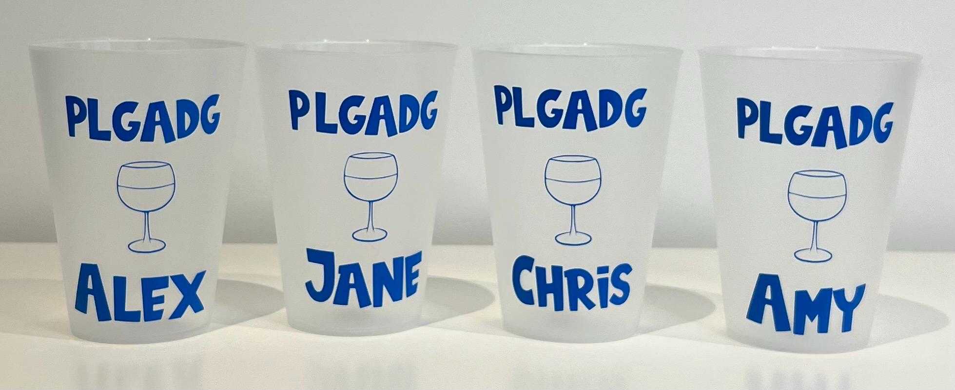 Personalised Plastic Frosted Cup 300ml / 500ml Special Occasion Birthday Celebration Hen Party Wedding stag do