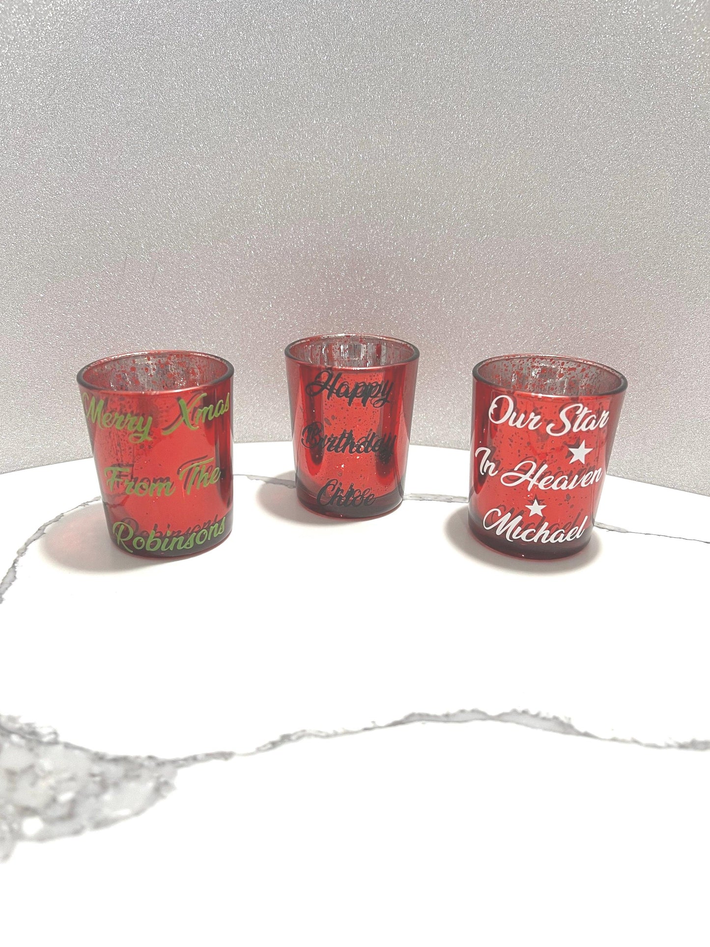 Personalised T-Light holder Gift Special Occasion Memorial Easter Mothers Day Fathers Day Christmas Presents