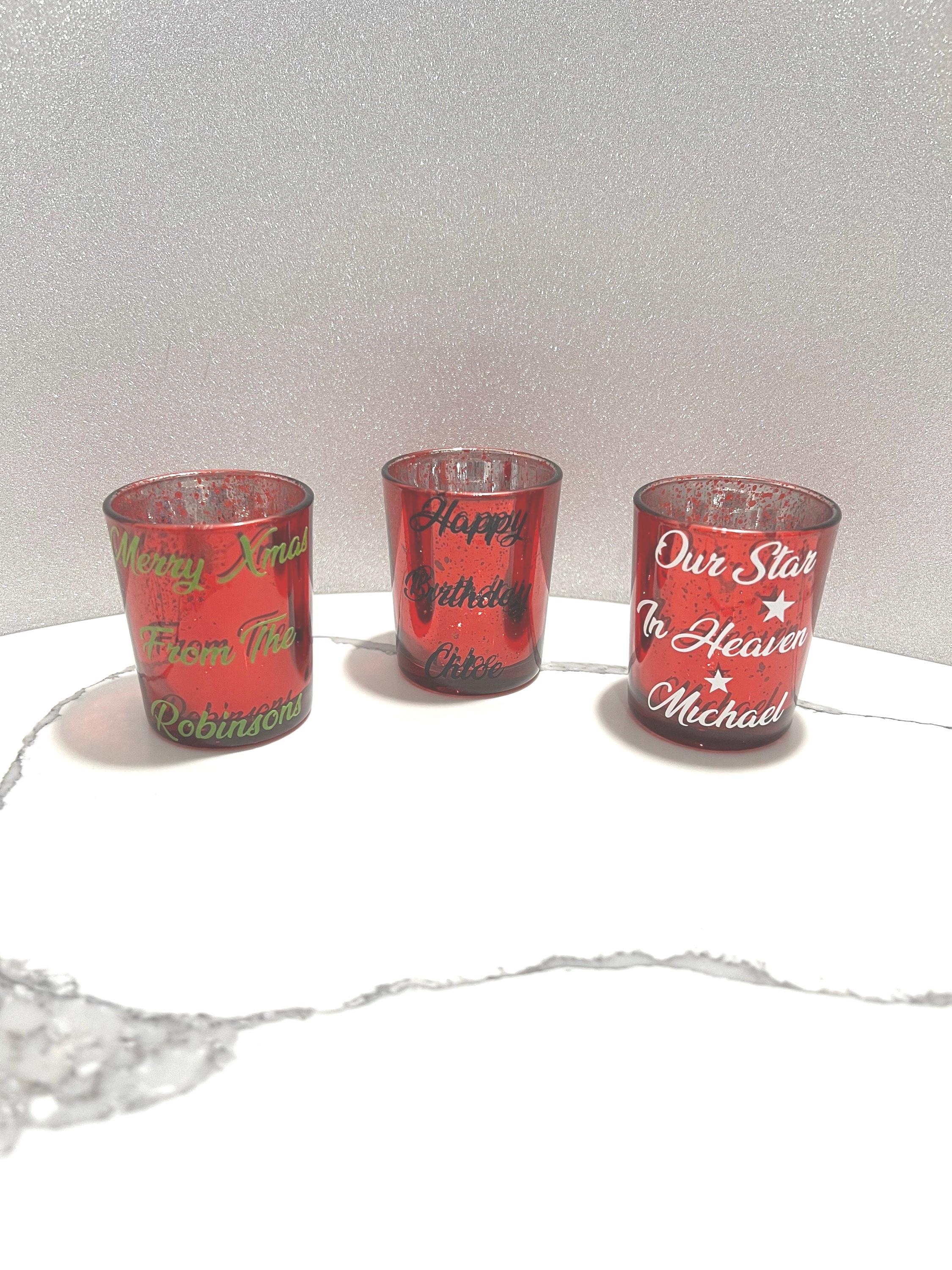 Personalised T-Light holder Gift Special Occasion Memorial Easter Mothers Day Fathers Day Christmas Presents