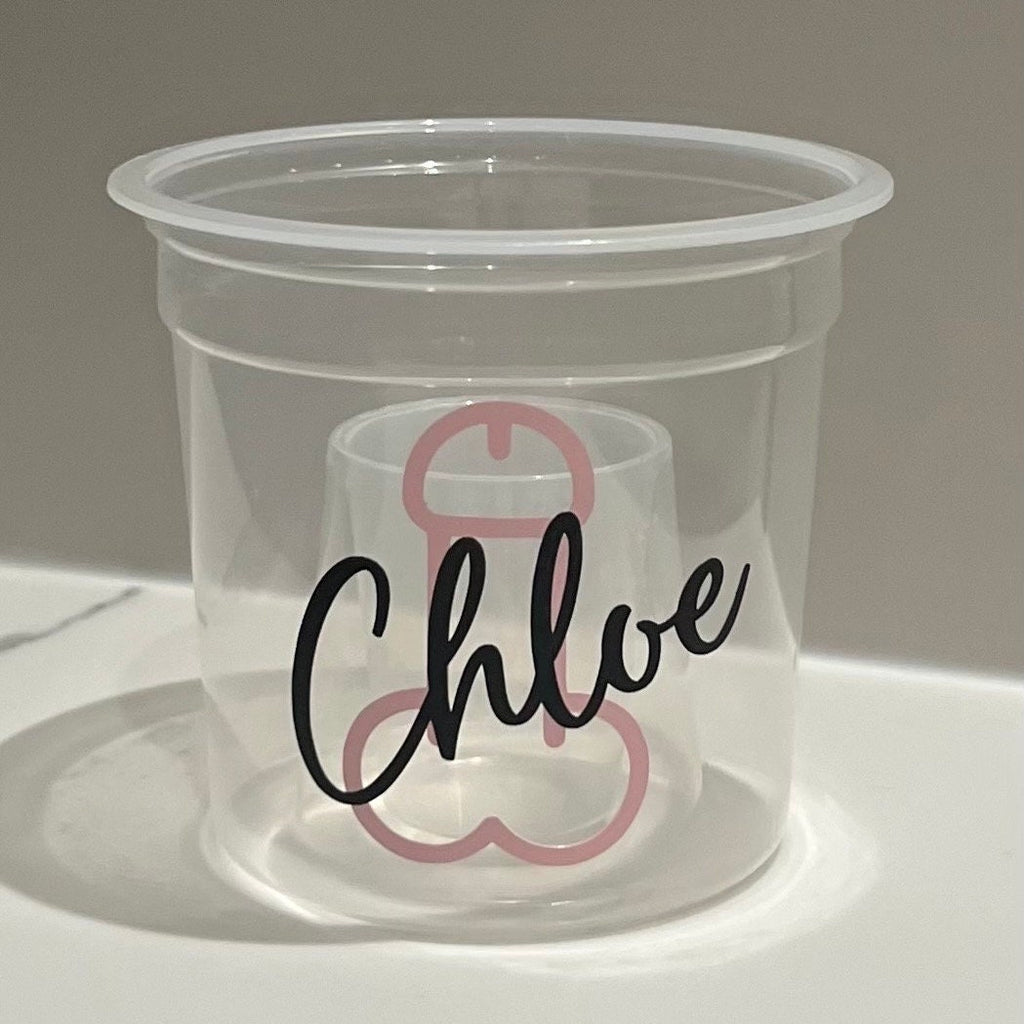 Personalised Willy Hen Do Plastic jäger Shot Glasses Hen Party Bride tribe I Do Crew Hen Night