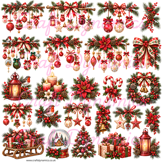 UVDTF Decal Sheet – Ready to Apply Transfers - Bauble Decorations