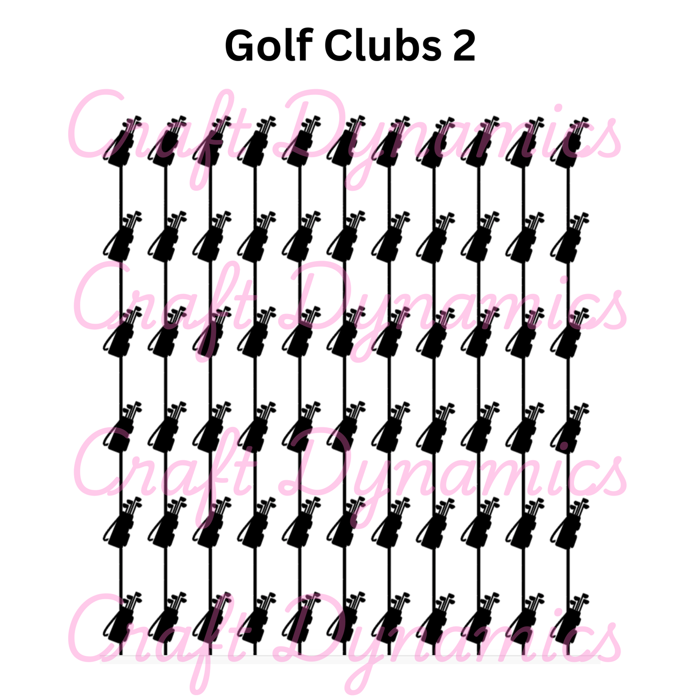 Golf Clubs #2 - A4 Sheet