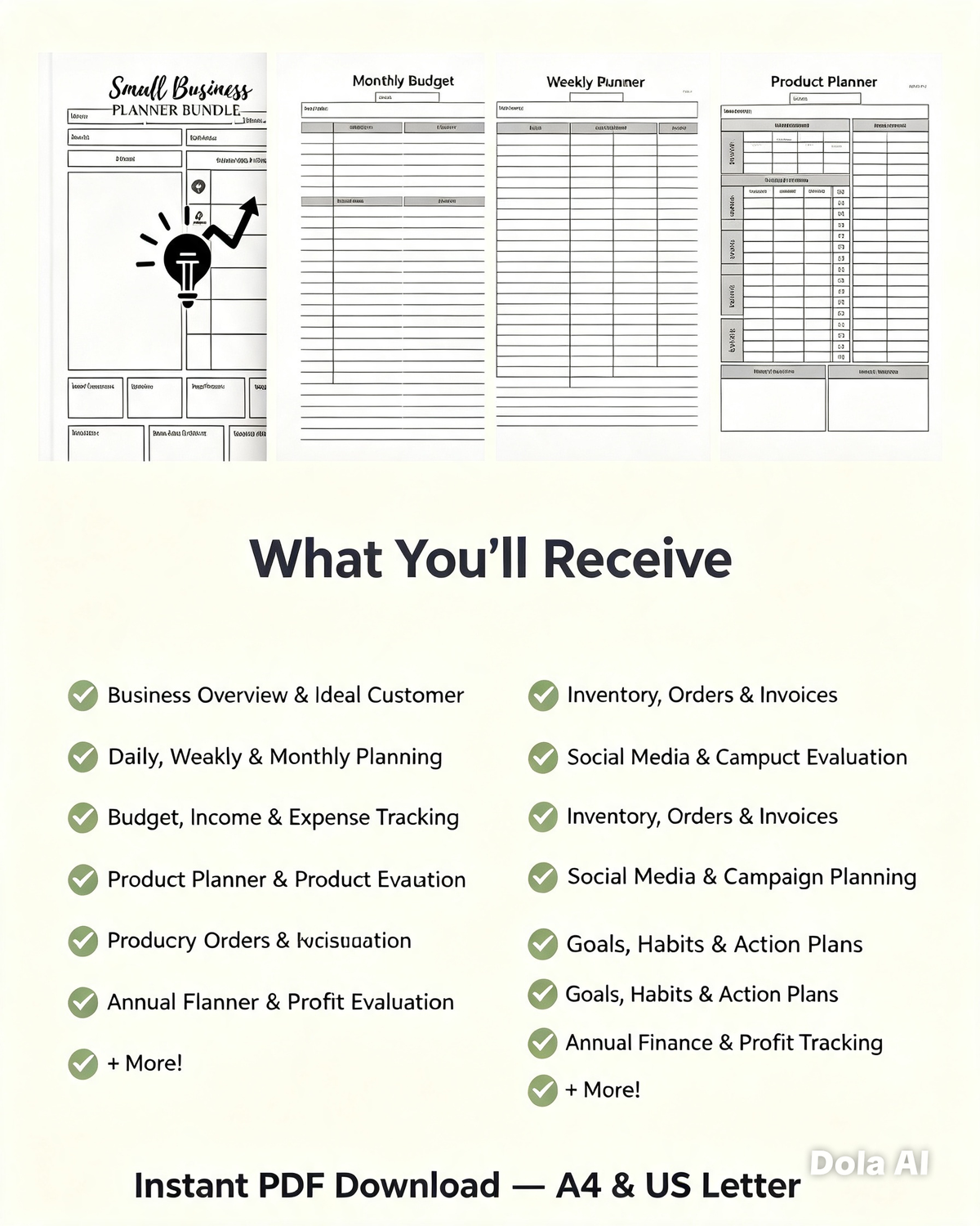 Small Business Planner | Printable Business Planner | Small Business Organizer | Business Finance & Goal Planner | Digital Download