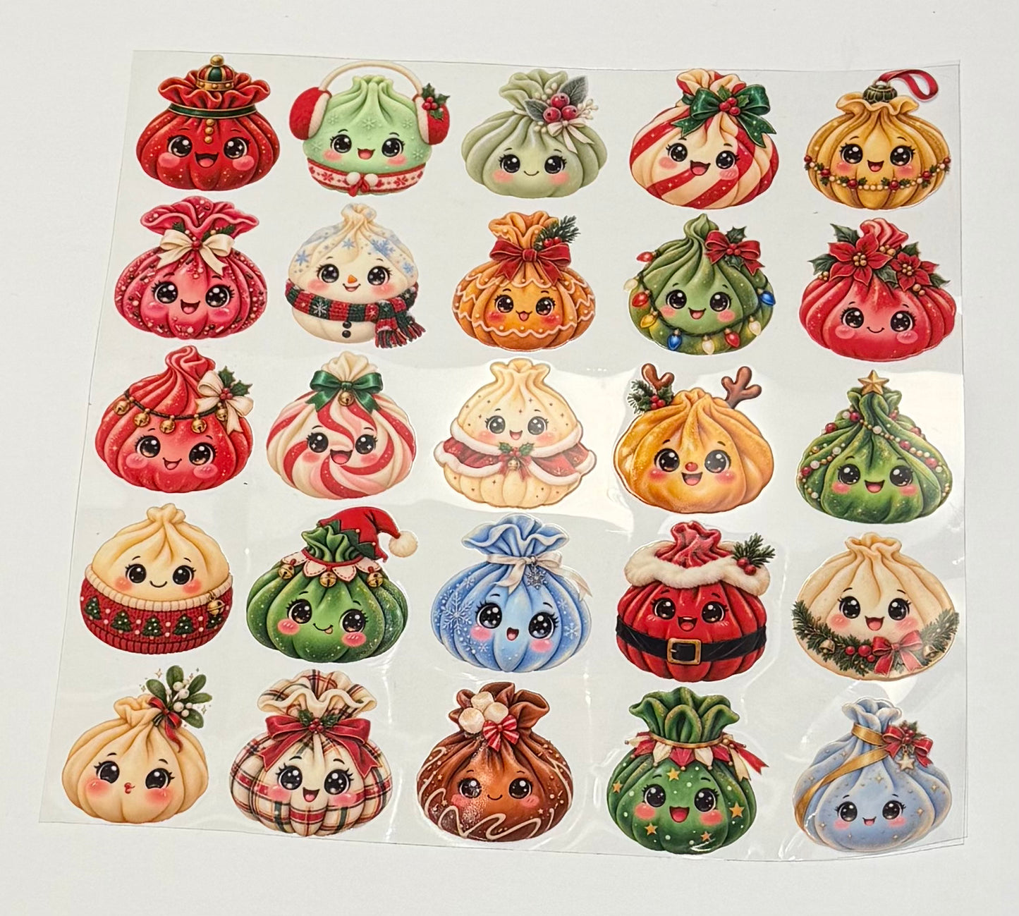 UVDTF Decal Sheet – Ready to Apply Transfers - Xmas Dumplings