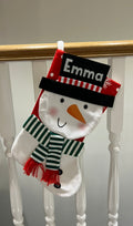 Personalised Snowman Christmas Stocking – Custom Name