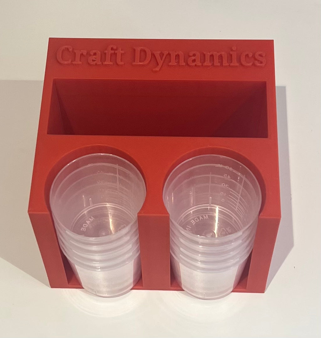 Compact 3D Printed Resin Pot holder with Built-In Stick & Desk Organiser