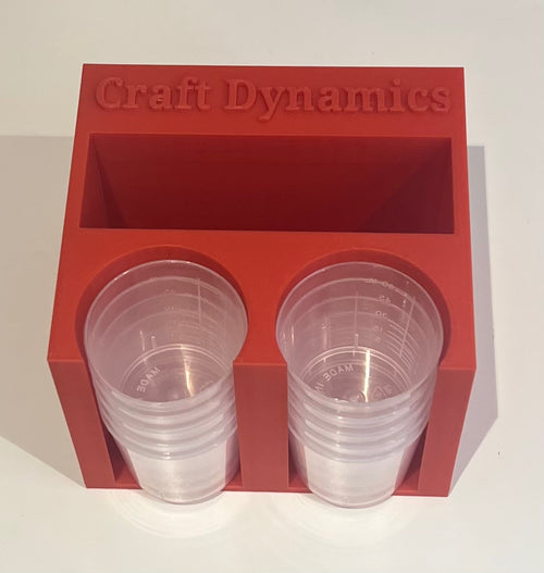 Compact 3D Printed Resin Pot holder with Built-In Stick & Desk Organiser