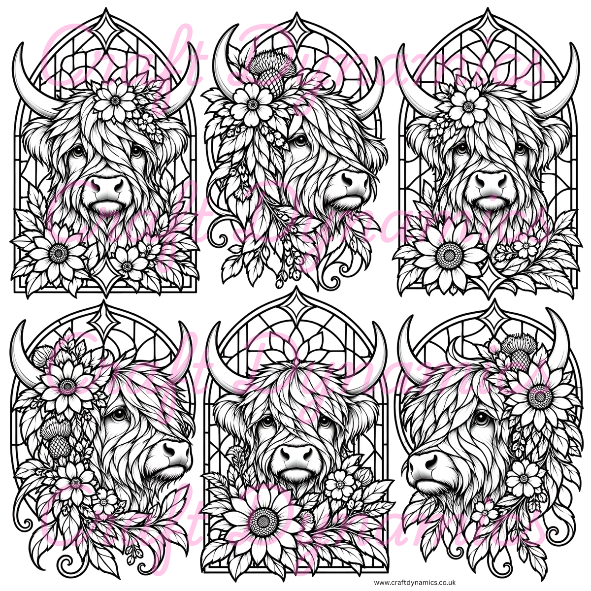 UVDTF Decal Sheet – Ready to Apply Transfers - Stained Glass Coos