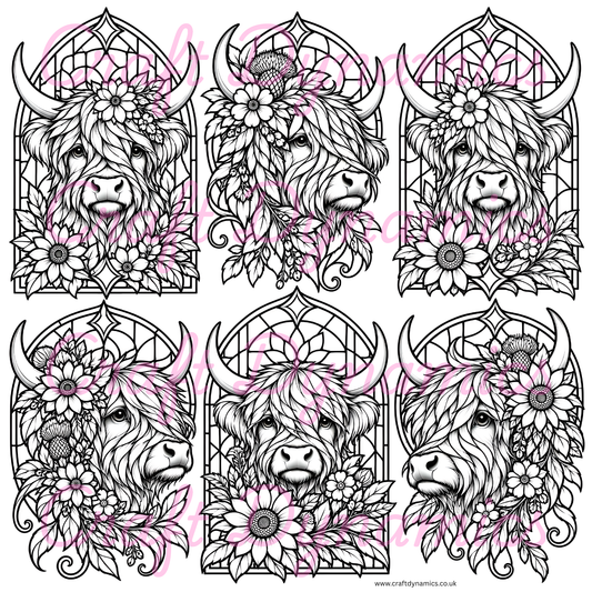UVDTF Decal Sheet – Ready to Apply Transfers - Stained Glass Coos