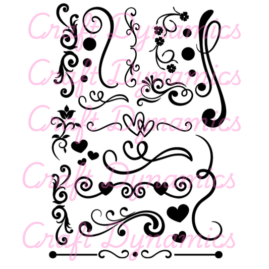 Swirls - A4 Sheet