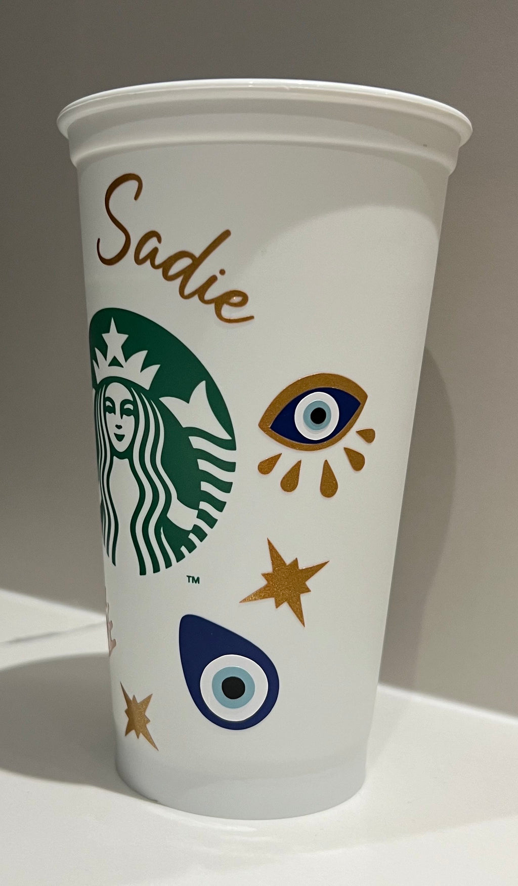 Evil Eye Starbucks Hot Cup Reusable Travel mug Personalised