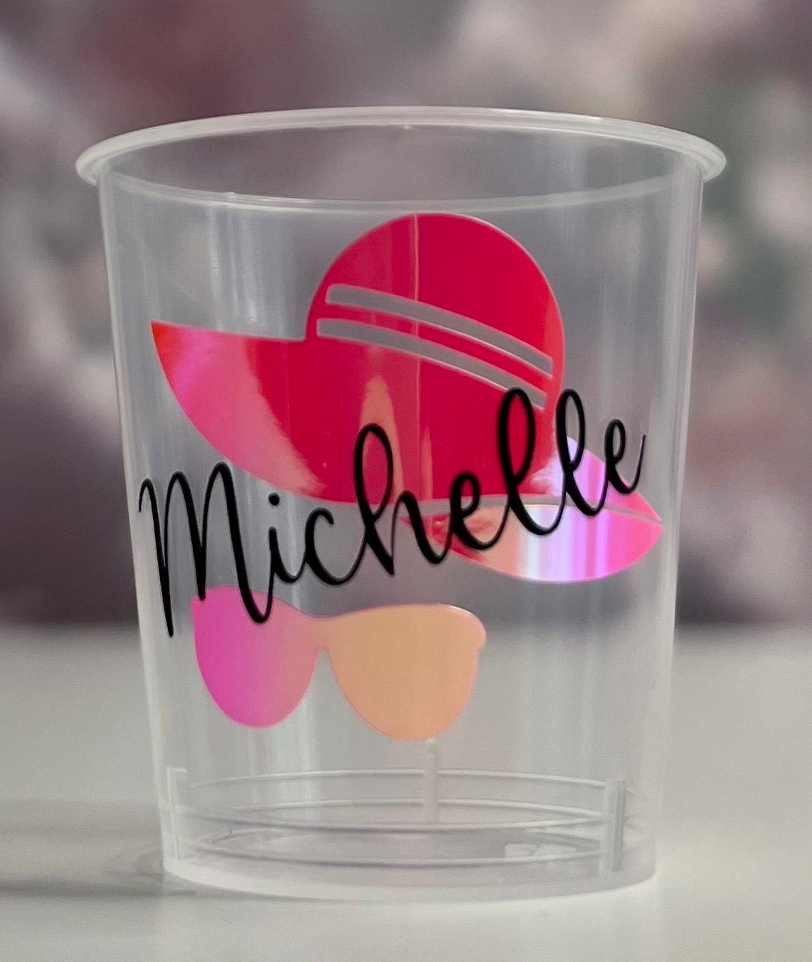 Personalised Plastic Shot Glasses Holidays Hen Party Getaway Gifts Favours