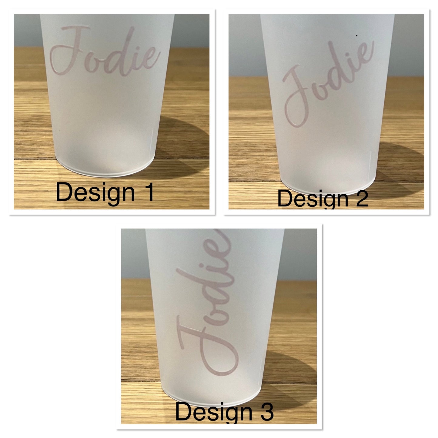Personalised Plastic Frosted Cup 300ml or 500ml Special Occasion Birthday Celebration Hen Party Wedding stag do