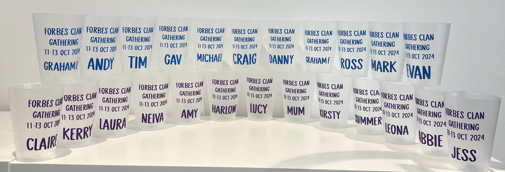 Personalised Plastic Frosted Cup 300ml / 500ml Special Occasion Birthday Celebration Hen Party Wedding stag do