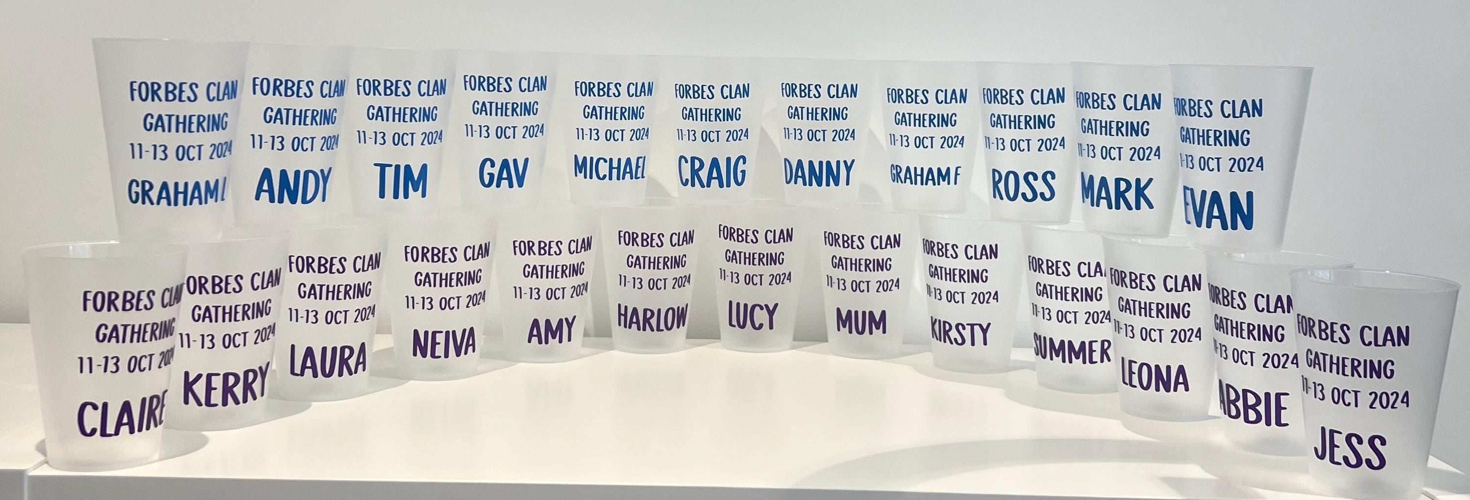 Personalised Plastic Frosted Cup 300ml / 500ml Special Occasion Birthday Celebration Hen Party Wedding stag do