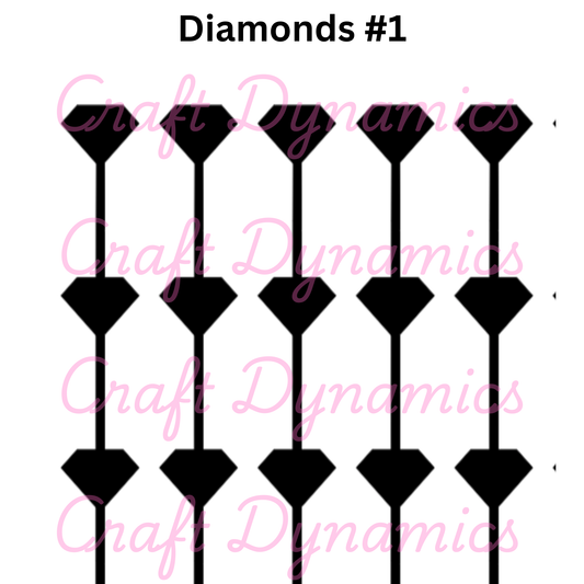 Diamonds #1 - A4 Sheet