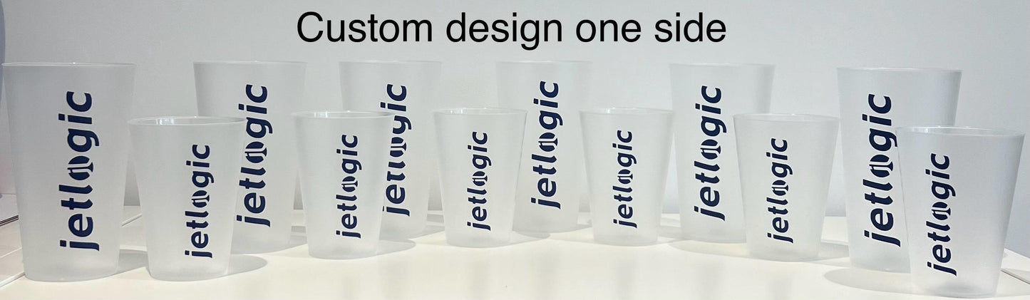 Personalised Plastic Frosted Cup 300ml or 500ml Special Occasion Birthday Celebration Hen Party Wedding stag do