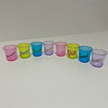 Personalised neon Plastic Shot Glasses Special Occasion 18th 21st 30th 40th 50th 60th Birthday Celebration Hen Party Stag Do Wedding