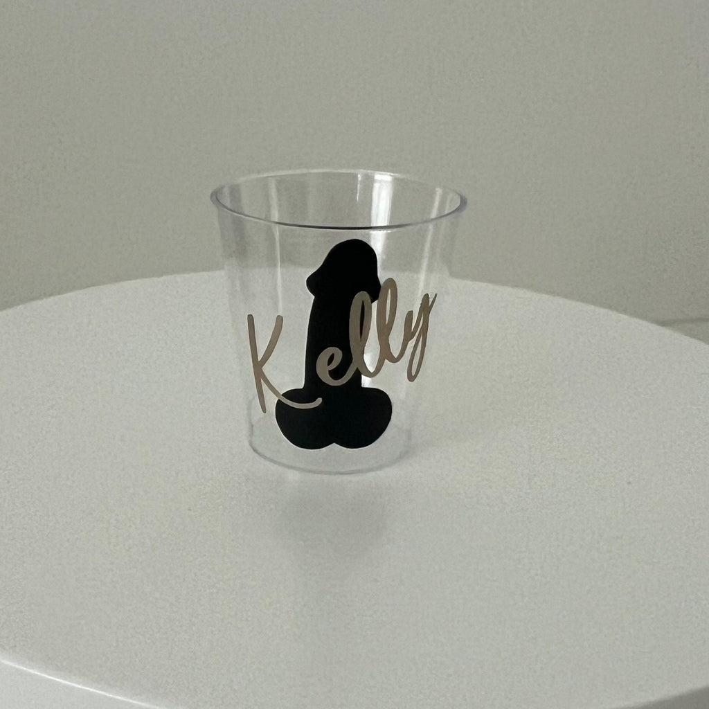 Personalised Willy Hen Do Plastic Shot Glasses Hen Party Bride tribe I Do Crew Hen Night