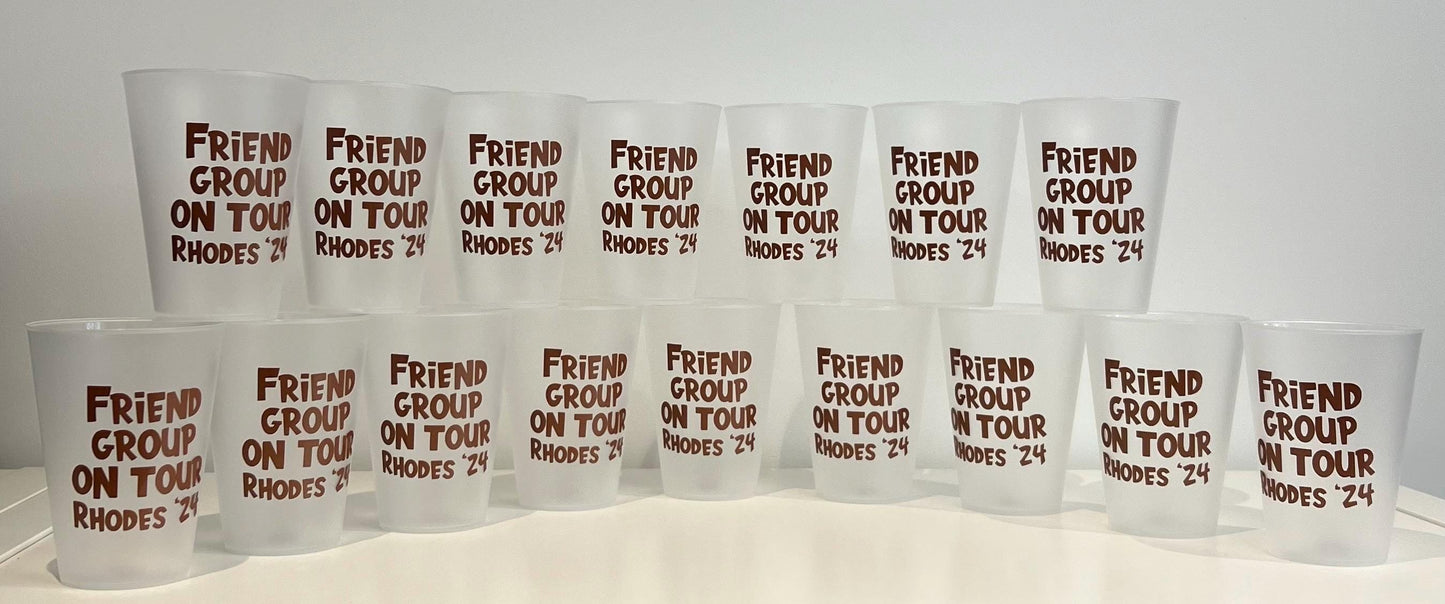 Personalised Plastic Frosted Cup 300ml / 500ml Special Occasion Birthday Celebration Hen Party Wedding stag do