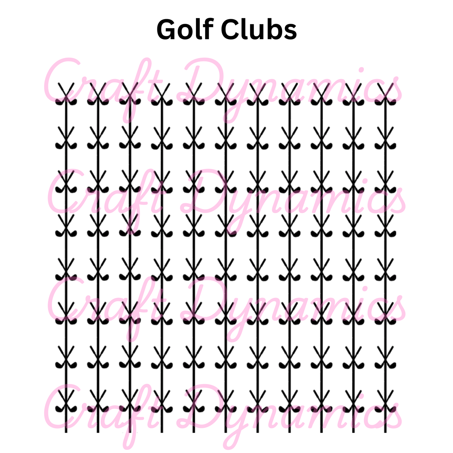 Golf Clubs #1 - A4 Sheet