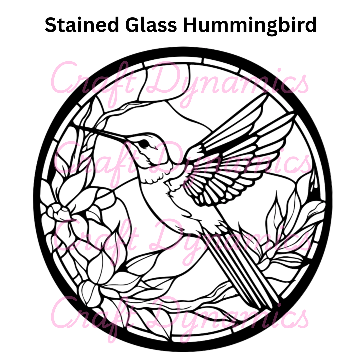 Stained Glass Hummingbird
